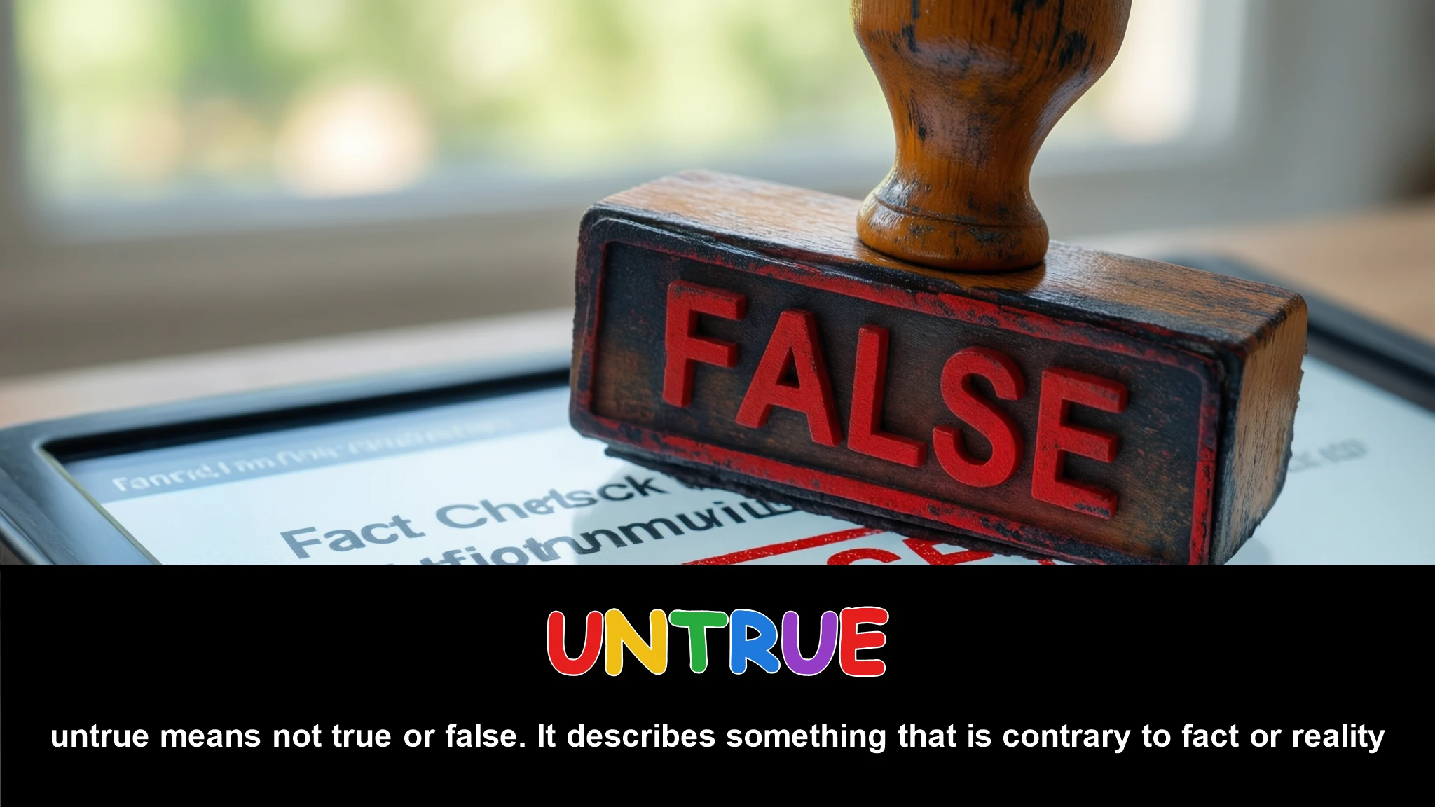 English Illustration for untrue